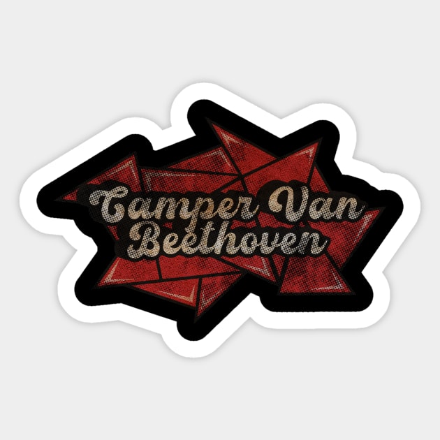 Camper Van Beethoven - Red Diamond Sticker by G-THE BOX